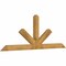 Ekena Millwork Saratoga Rough Sawn Timber Gable Bracket, Western Red Cedar, 108"W x 40"H x 4"D x 6"F, 9/12 Pitch GBW108X40X0406SAR00RWR - alternate 3